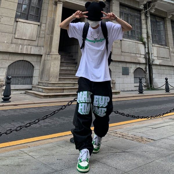 men s pants american retro trendy brand printed heartbreak jeans men s street y2k casual straight loose for men and women streetwear 230217, Black
men s pants american retro trendy brand printed heartbreak jeans men s street y2k casual straight loose for men and women streetwear 230217, Black