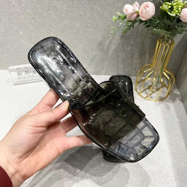 2023 designg new summer daily beach thick heel crystal transparent sandals candy color one line female slippers shoe clearance, Black
2023 designg new summer daily beach thick heel crystal transparent sandals candy color one line female slippers shoe clearance, Black