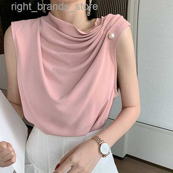 women's t-shirt women's t-shirt summer sleeveless chiffon blouse women elegant beading pleated hong kong style shirts french new b, White
women's t-shirt women's t-shirt summer sleeveless chiffon blouse women elegant beading pleated hong kong style shirts french new b, White