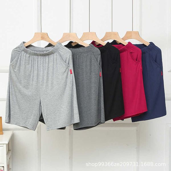 men's socks pajamas and shorts summer modal cotton air conditioning loose large size home pants thin quarter can be worn out, Black
men's socks pajamas and shorts summer modal cotton air conditioning loose large size home pants thin quarter can be worn out, Black