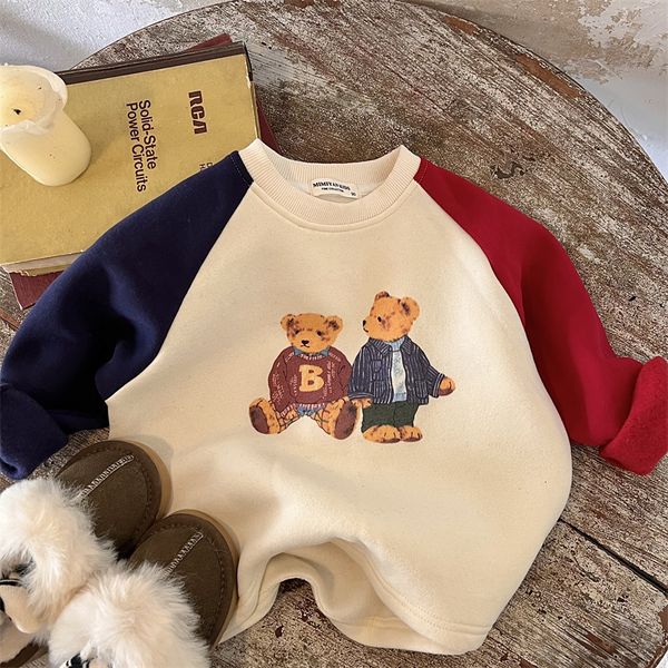 hoodies sweatshirts children s fleece lined sweater autumn winter boys and girls cartoon bear baby contrast color pullover fleece shirt 2302, Black
hoodies sweatshirts children s fleece lined sweater autumn winter boys and girls cartoon bear baby contrast color pullover fleece shirt 2302, Black