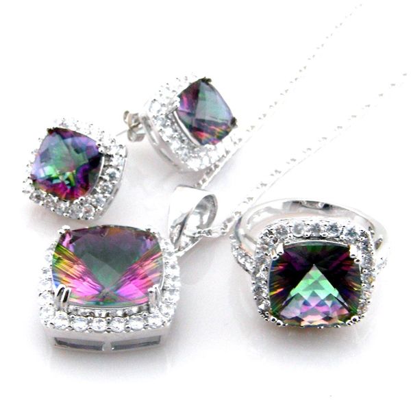 mystic rainbow jewelry set wedding ring earring and pendant jewelry set 925 stamped, Silver
mystic rainbow jewelry set wedding ring earring and pendant jewelry set 925 stamped, Silver