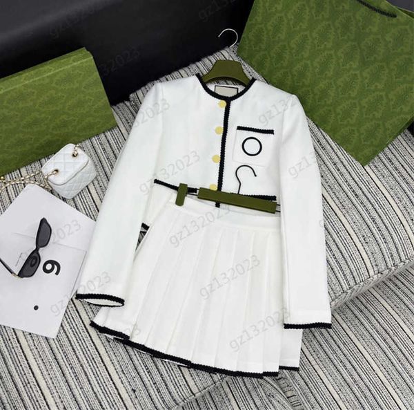brand two piece dress braided bag edge crewneck pocket long sleeves jacket matching elastic-waisted pleated skirts fashion trend womens two, White
brand two piece dress braided bag edge crewneck pocket long sleeves jacket matching elastic-waisted pleated skirts fashion trend womens two, White