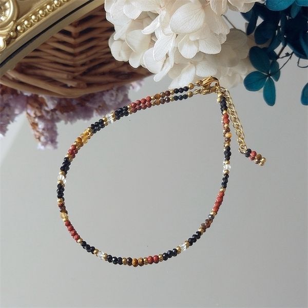 anklets lii ji natural stone beaded stainless steel gold plated anklet 213cm handmade bohe fashion jewelry for female 230217, Red;blue
anklets lii ji natural stone beaded stainless steel gold plated anklet 213cm handmade bohe fashion jewelry for female 230217, Red;blue