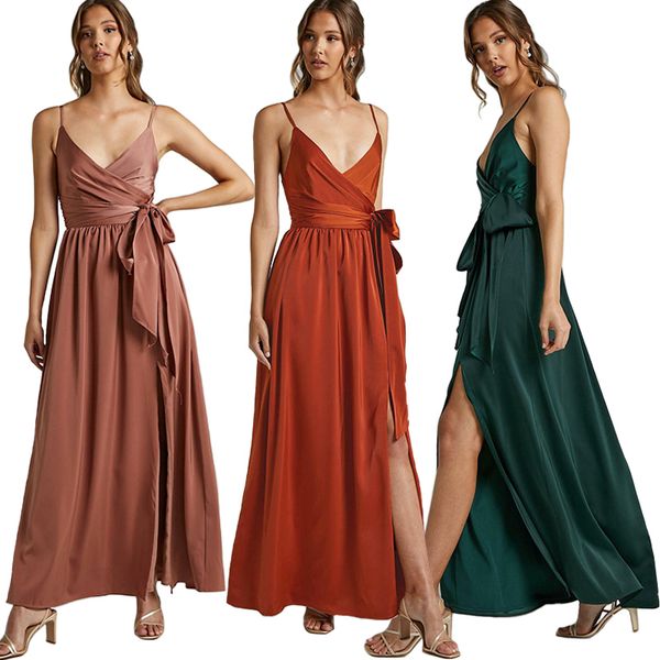 ins women's summer designer club party dress skims spaghetti strap v-neck high waist pleated lace up maxi elegant dresses for womens, Black;gray
ins women's summer designer club party dress skims spaghetti strap v-neck high waist pleated lace up maxi elegant dresses for womens, Black;gray