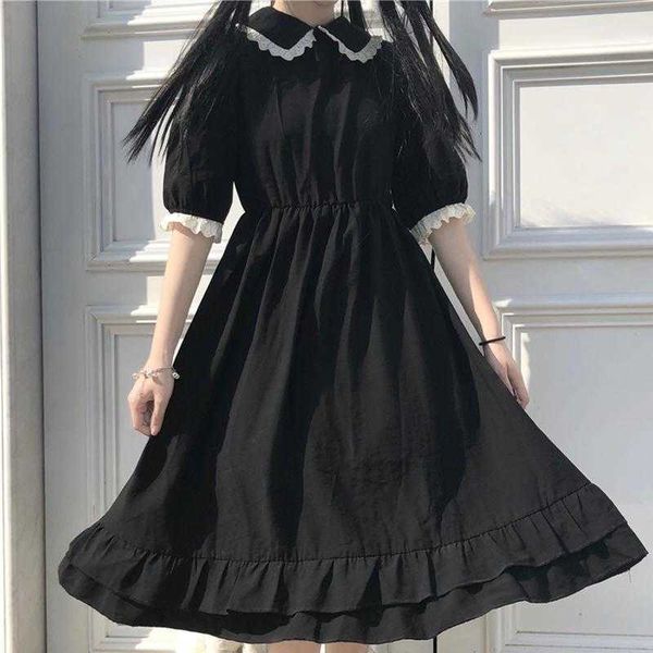casual dresses autumn new black kawaii lolita dress sen girl fairy cute lolita doll collar puff sleeve dress 2021 fashionable women's c, Black;gray
casual dresses autumn new black kawaii lolita dress sen girl fairy cute lolita doll collar puff sleeve dress 2021 fashionable women's c, Black;gray
