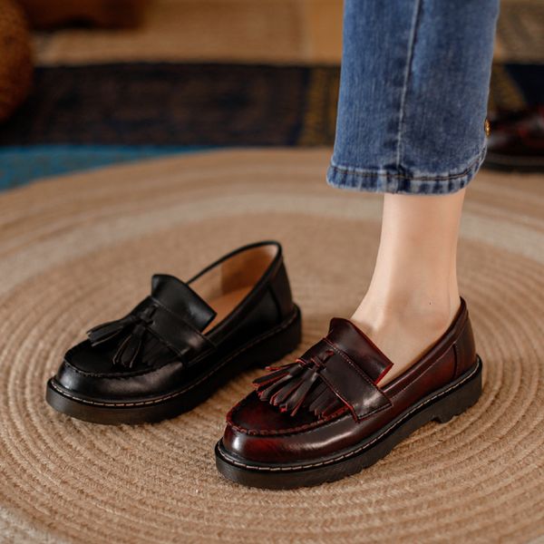 dress shoes british women's leather shoes bow thicksoled loafers black wine red retro nostalgic cowhide 230220
dress shoes british women's leather shoes bow thicksoled loafers black wine red retro nostalgic cowhide 230220