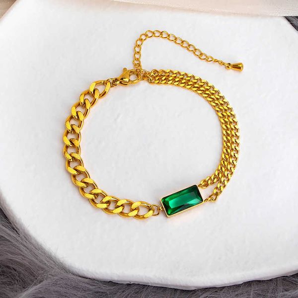carlidana non tarnish stainless steel fashion chain bracelet for women gold color green crystal charm bracelet jewelry wholesale, Golden;silver
carlidana non tarnish stainless steel fashion chain bracelet for women gold color green crystal charm bracelet jewelry wholesale, Golden;silver
