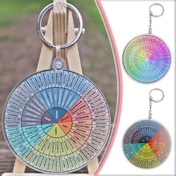 feelings wheel double sided keychain colored acrylic keychains luggage decorative pendant keyring key chains, Silver
feelings wheel double sided keychain colored acrylic keychains luggage decorative pendant keyring key chains, Silver
