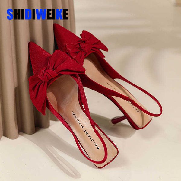 sdwk 7cm new spring silk butterfly-knot women pumps slingback pointed toe low heel ladies shoes red black sandals 0220
sdwk 7cm new spring silk butterfly-knot women pumps slingback pointed toe low heel ladies shoes red black sandals 0220