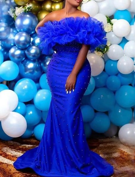 blue mermaid prom party dresses 2023 off shoulder pearls christmas sweep train evening formal gowns african vestidos de feast, Black
blue mermaid prom party dresses 2023 off shoulder pearls christmas sweep train evening formal gowns african vestidos de feast, Black