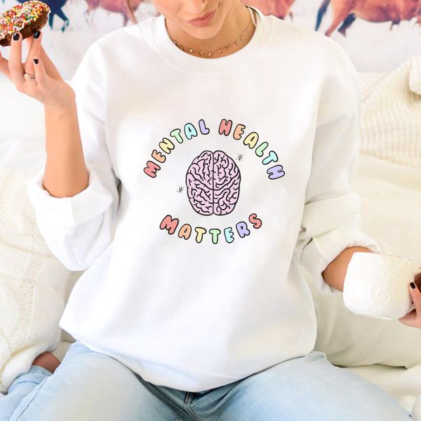 womens hoodies sweatshirts mental health matters 100%cotton women sweatshirt autism spring autumn oneck pullovers long sleeve special ed swe, Black
womens hoodies sweatshirts mental health matters 100%cotton women sweatshirt autism spring autumn oneck pullovers long sleeve special ed swe, Black