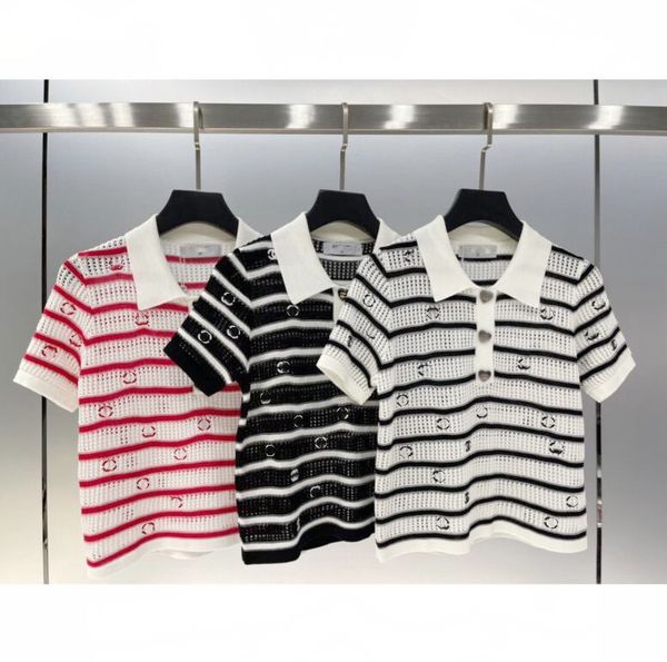 23ss new women's knits tees sweater casual fashion knitwear hollow out short sleeve women designer knits t-shirt y18, White
23ss new women's knits tees sweater casual fashion knitwear hollow out short sleeve women designer knits t-shirt y18, White