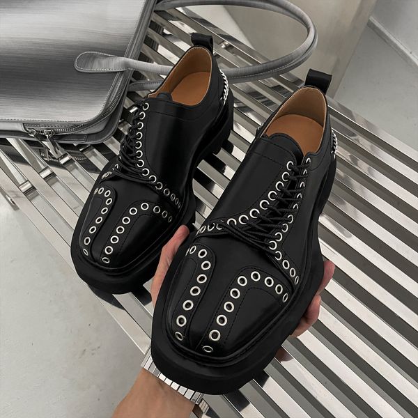 t stage shoes men fashion lace up thick heel mens derby shoes, Black 
t stage shoes men fashion lace up thick heel mens derby shoes, Black