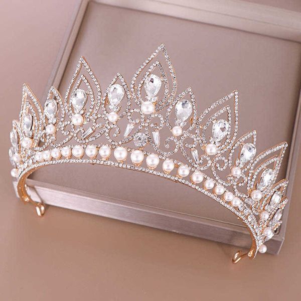 tiaras baroque luxury drop shape crystal crown princess birthday party imitation pearl tiaras headwear bridal wedding hair accesories z0220, White;golden
tiaras baroque luxury drop shape crystal crown princess birthday party imitation pearl tiaras headwear bridal wedding hair accesories z0220, White;golden