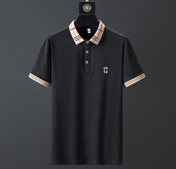 cotton breathable brand polo shirts men's letter embroidery clothing summer plaid lapel patchwork short sleeve casual luxury quality f, White;black
cotton breathable brand polo shirts men's letter embroidery clothing summer plaid lapel patchwork short sleeve casual luxury quality f, White;black