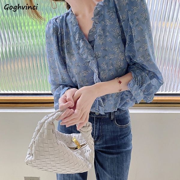 women's blouses shirt chiffon ruffled collar floral printed lantern sleeve korean style sweet lady elegant leisure gentle fashion 23022, White
women's blouses shirt chiffon ruffled collar floral printed lantern sleeve korean style sweet lady elegant leisure gentle fashion 23022, White