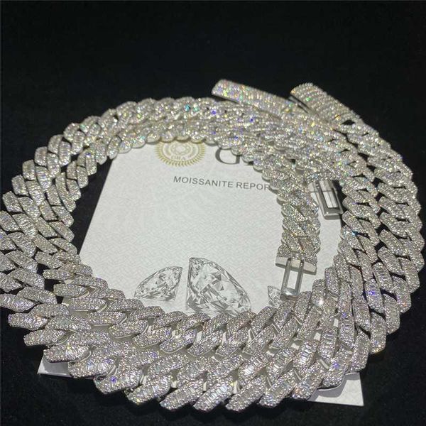 ale 15mm wide 925 sterling silver hip hop jewelry custom cuban link chain flawless vvs baguette moissanite diamond cuban link chain
ale 15mm wide 925 sterling silver hip hop jewelry custom cuban link chain flawless vvs baguette moissanite diamond cuban link chain