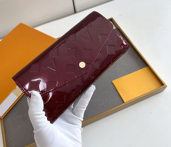 fashion designer wallets luxury envelope purse men womens patent leather clutch highs quality embossed flower letter coin purses card holder, Red;black
fashion designer wallets luxury envelope purse men womens patent leather clutch highs quality embossed flower letter coin purses card holder, Red;black