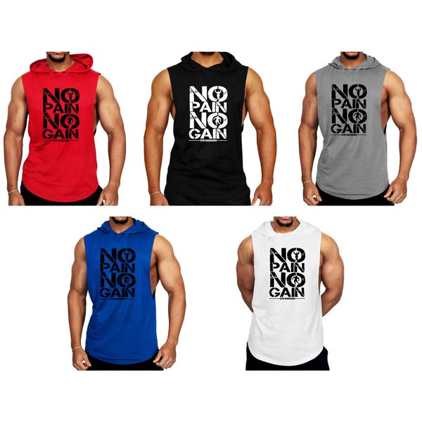 men's hooded tank bodybuilding muscle sleeveless gym vest workout hoodie, White;black
men's hooded tank bodybuilding muscle sleeveless gym vest workout hoodie, White;black