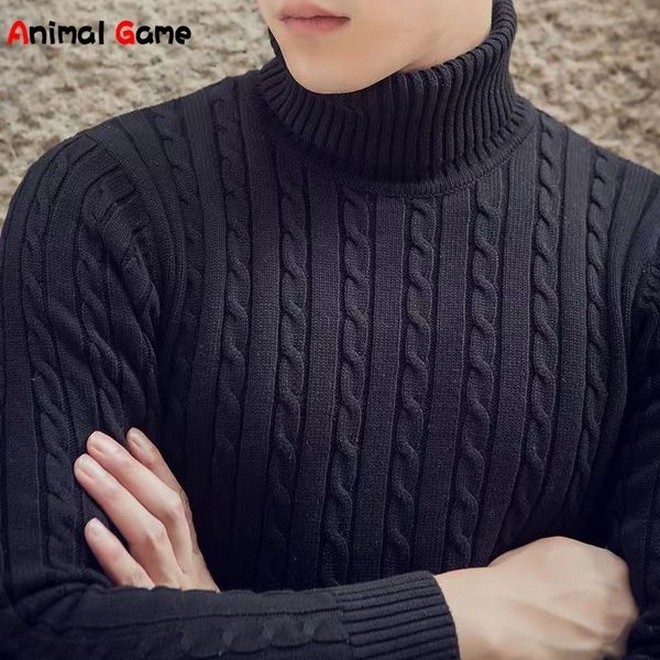 men s sweaters winter pullover turtleneck long sleeve thick warm sweater slim casual knitwear elasticity clothing 230217, White;black
men s sweaters winter pullover turtleneck long sleeve thick warm sweater slim casual knitwear elasticity clothing 230217, White;black
