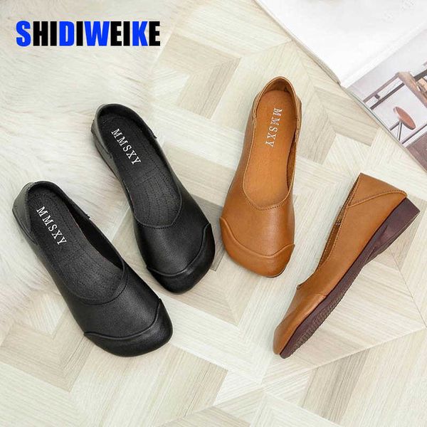 sdwk women's soft soled ballet flat shoes foldable square head grandma street retro leather 0220, Black
sdwk women's soft soled ballet flat shoes foldable square head grandma street retro leather 0220, Black