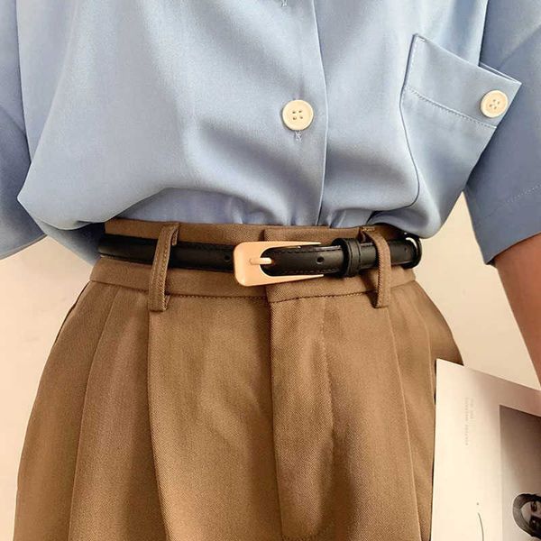 belts new pu leather thin belt for kid metal buckle waist strap luxury designer female jeans dress trouser decorative waistband j230220, Black
belts new pu leather thin belt for kid metal buckle waist strap luxury designer female jeans dress trouser decorative waistband j230220, Black