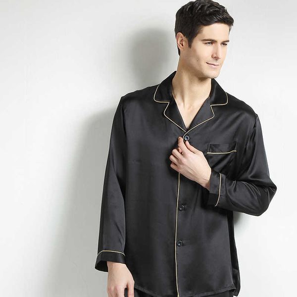 men's socks silk mulberry silk pajamas men's middle-aged and young spring autumn black short sleeved trousers home two-piece set n
men's socks silk mulberry silk pajamas men's middle-aged and young spring autumn black short sleeved trousers home two-piece set n