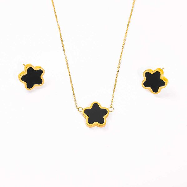 carlidana 2pcs/set trendy gold color stainless steel necklace/earrings luxury clover pendant non tarnish jewelry set for women, Slivery;golden
carlidana 2pcs/set trendy gold color stainless steel necklace/earrings luxury clover pendant non tarnish jewelry set for women, Slivery;golden