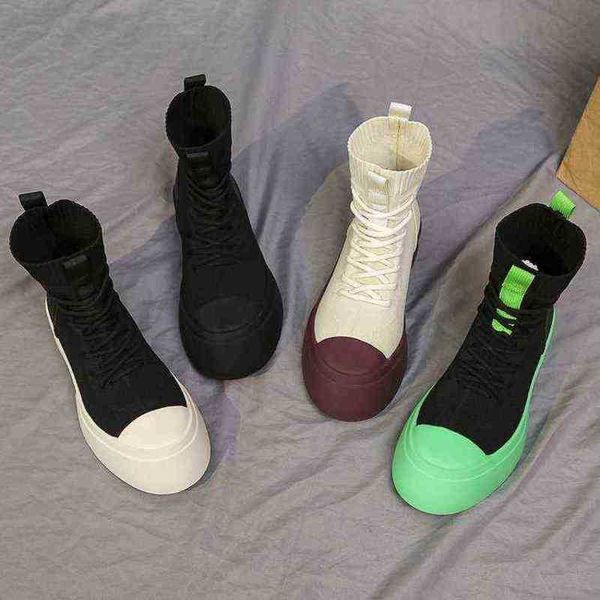 autumn new casual thick bottom fly weaving breathable elastic socks short boots women's shoes, Black
autumn new casual thick bottom fly weaving breathable elastic socks short boots women's shoes, Black