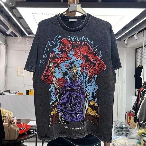 men s t shirts hip hop heavy wash skull king devil print t shirt 230220, White;black
men s t shirts hip hop heavy wash skull king devil print t shirt 230220, White;black