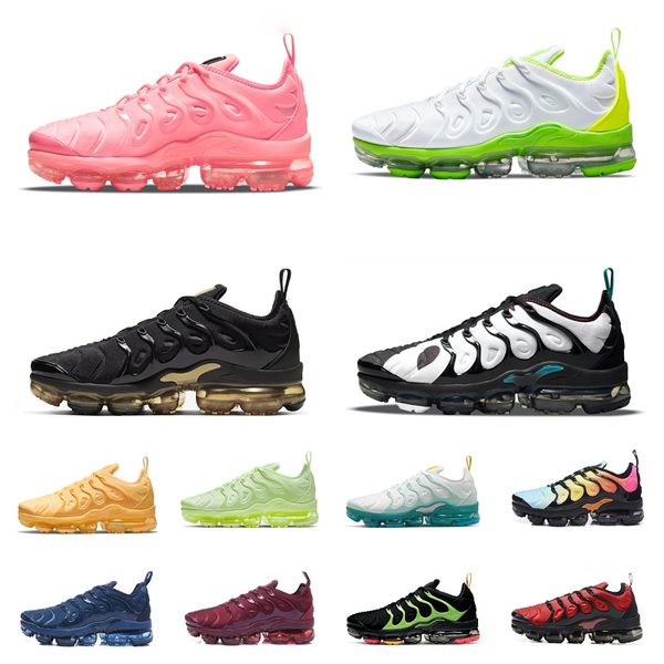 Image of Vapores max tn plus running shOes mens women tns triple white black University Blue air Tennis Ball Coquettish Purple womens men trainers outdoor sports sneakers