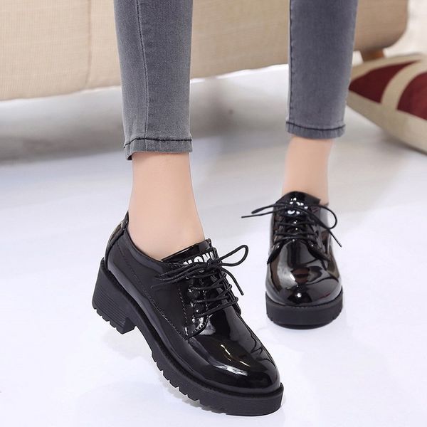 dress shoes spring brogues oxford for women solid leather casual woman flats lace up thick bottom plus size platform 230220, Black
dress shoes spring brogues oxford for women solid leather casual woman flats lace up thick bottom plus size platform 230220, Black