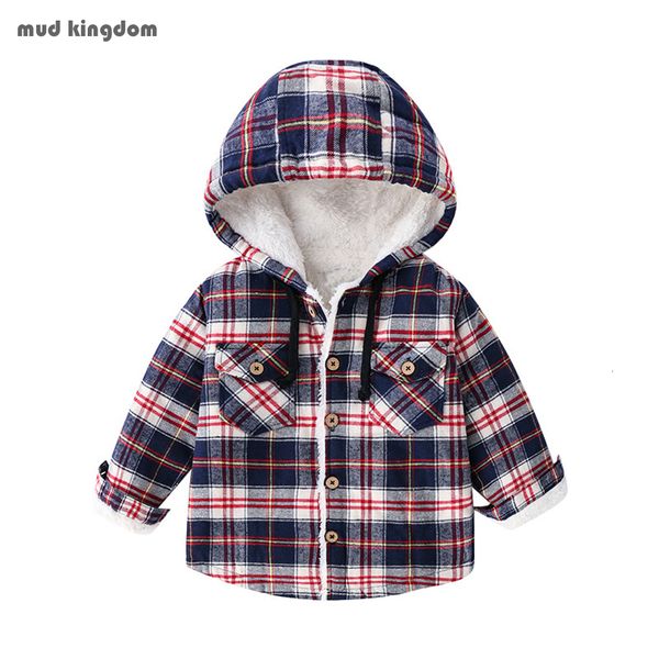 tshirts mudkingdom boys shirts hooded winter button down heavy fleece children fashion plaid kids clothes for outerwear 230220, Blue
tshirts mudkingdom boys shirts hooded winter button down heavy fleece children fashion plaid kids clothes for outerwear 230220, Blue