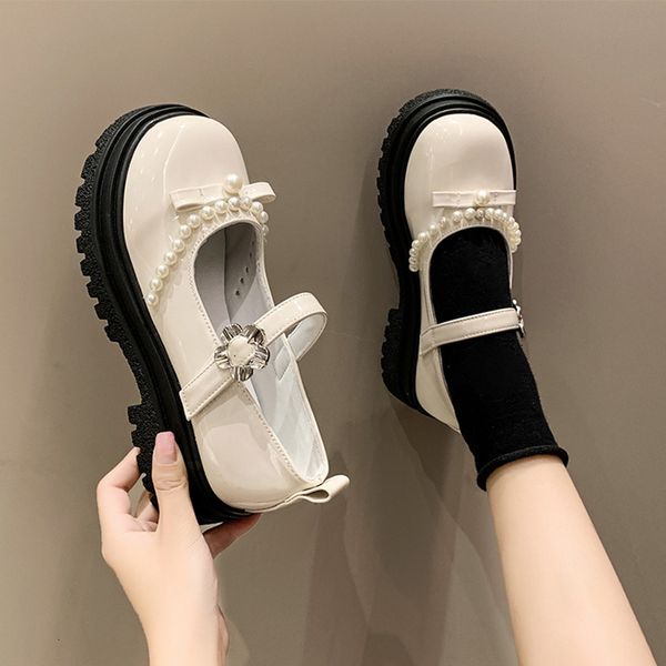 dress shoes women flats platform beaded lolita mary janes 2023 brand bow summer sandals casual ladies pu leather oxford 230220, Black
dress shoes women flats platform beaded lolita mary janes 2023 brand bow summer sandals casual ladies pu leather oxford 230220, Black