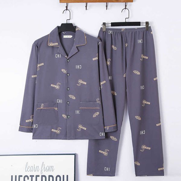 men's socks pajamas autumn fattening casual men's father youth long-sleeved home suit, Black
men's socks pajamas autumn fattening casual men's father youth long-sleeved home suit, Black