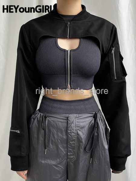 women's t-shirt women's t-shirt heyoungirl super-short black jacket zipper long sleeve harajuku cropped tshirt gothic techwear fas, White
women's t-shirt women's t-shirt heyoungirl super-short black jacket zipper long sleeve harajuku cropped tshirt gothic techwear fas, White