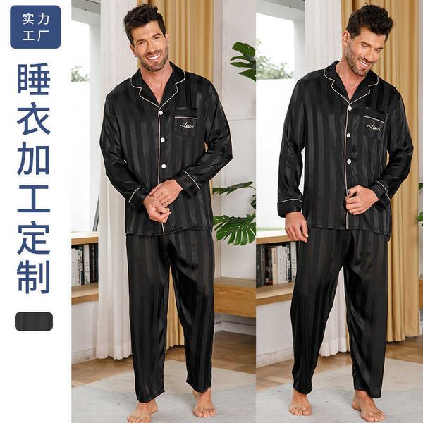 men's socks thin long-sleeved pajamas men's spring new silk ice korean version home suit can be worn externally, Black
men's socks thin long-sleeved pajamas men's spring new silk ice korean version home suit can be worn externally, Black