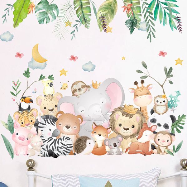 wall decor large cartoon forest animals stickers for kids rooms girls boys baby room decorartion cute elephant giraffe lion paper 230220
wall decor large cartoon forest animals stickers for kids rooms girls boys baby room decorartion cute elephant giraffe lion paper 230220