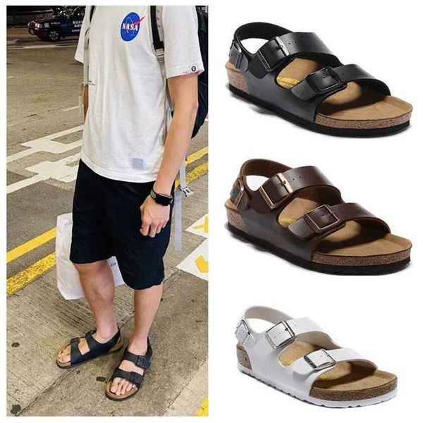 designer birkinstock slippers burken milano cork street open toe burken double button belt buckle sandals for men and women, Black
designer birkinstock slippers burken milano cork street open toe burken double button belt buckle sandals for men and women, Black