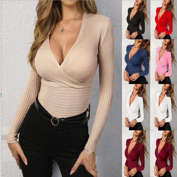 women's sweaters autumn slim striped pullover bodycon solid deep vneck long sleeve irregularity tshirt woman's 230220, White;black
women's sweaters autumn slim striped pullover bodycon solid deep vneck long sleeve irregularity tshirt woman's 230220, White;black