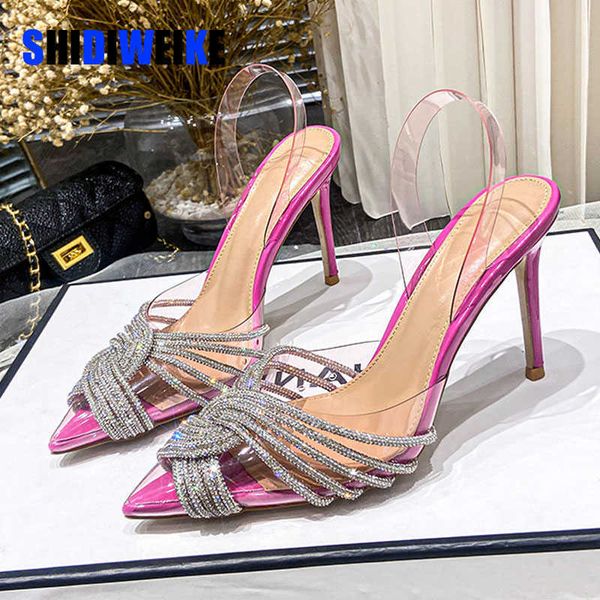 woman sparkly rhinestone heels fashion bling transparent pointed toes sandals elegant slingback crystal female party pumps 0220, Black
woman sparkly rhinestone heels fashion bling transparent pointed toes sandals elegant slingback crystal female party pumps 0220, Black