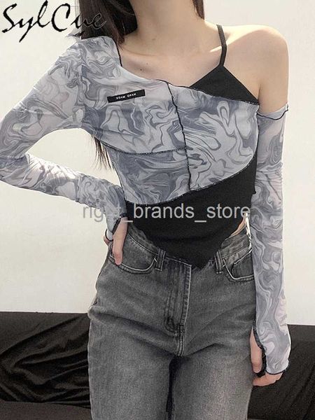 women's t-shirt women's t-shirt sylcue mesh asymmetrical yamamoto sleeve t-shirts women cute slope neck ruffles fashion tide autum, White
women's t-shirt women's t-shirt sylcue mesh asymmetrical yamamoto sleeve t-shirts women cute slope neck ruffles fashion tide autum, White