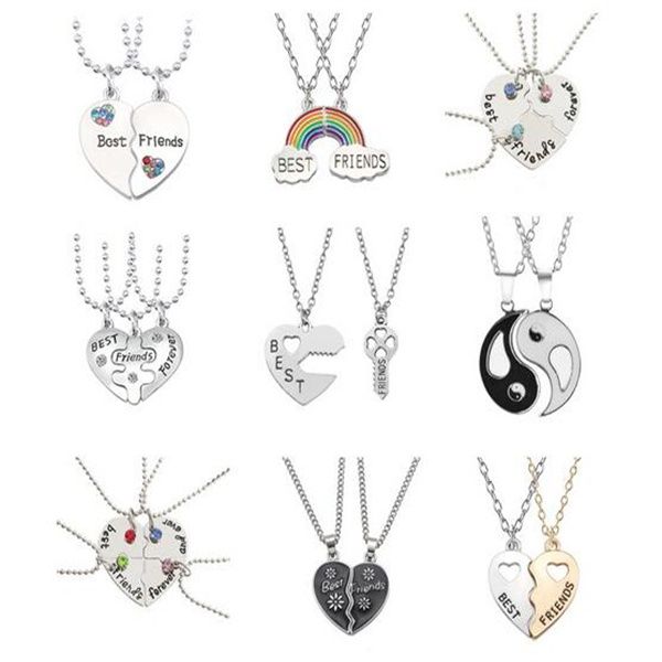 friends honey love couple pendant necklace 2 pcs/ set chain choke broken heart bff good friendship jewelry gift gc1919, Silver
friends honey love couple pendant necklace 2 pcs/ set chain choke broken heart bff good friendship jewelry gift gc1919, Silver