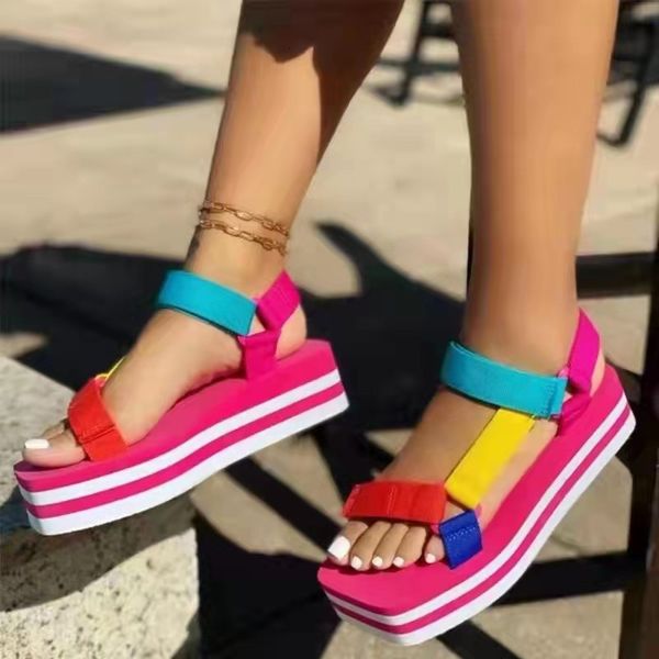 sandals fashion stitching color summer style square toe thicksoled hollow platform shoes outdoor womens sandals 230220, Black
sandals fashion stitching color summer style square toe thicksoled hollow platform shoes outdoor womens sandals 230220, Black