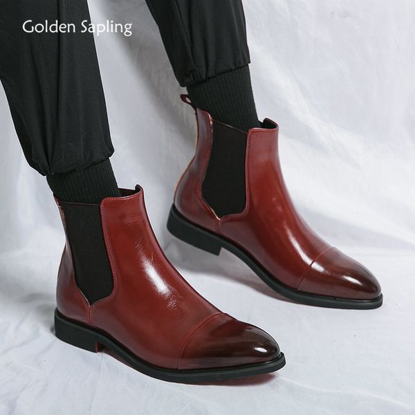 dress shoes golden sapling chelsea boots men fashion leather classics formal business mens ankle boot leisure flats casual footwear 230220, Black
dress shoes golden sapling chelsea boots men fashion leather classics formal business mens ankle boot leisure flats casual footwear 230220, Black
