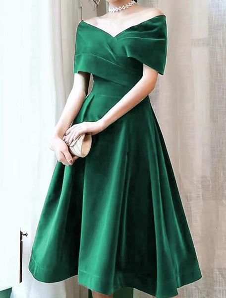a-line short prom party dresses 2023 off shoulder velvet christmas knee length evening formal gowns graduation vestidos de feast, Black
a-line short prom party dresses 2023 off shoulder velvet christmas knee length evening formal gowns graduation vestidos de feast, Black