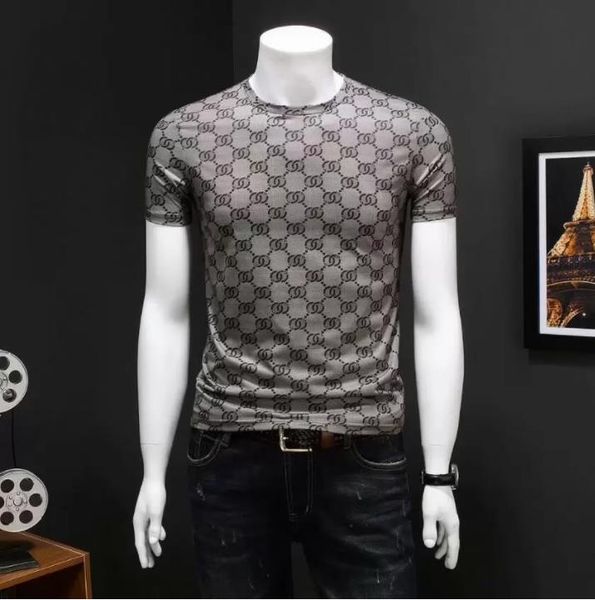 men's t-shirt new european station silk short sleeve t-shirt men's crewneck printed mercerized cotton ice silk half-sleeve bottomi, White;black
men's t-shirt new european station silk short sleeve t-shirt men's crewneck printed mercerized cotton ice silk half-sleeve bottomi, White;black