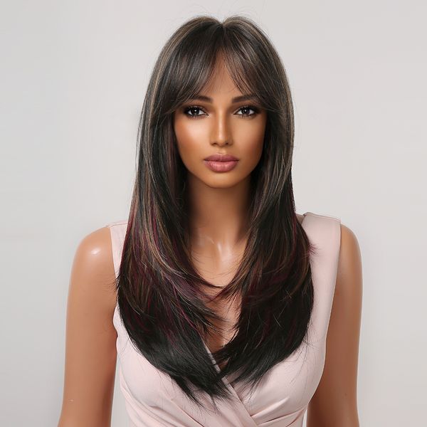 long hair pieces for women inner buckle 24 inch wig head cover fashion lady synthetic wigs wholesale, Black
long hair pieces for women inner buckle 24 inch wig head cover fashion lady synthetic wigs wholesale, Black