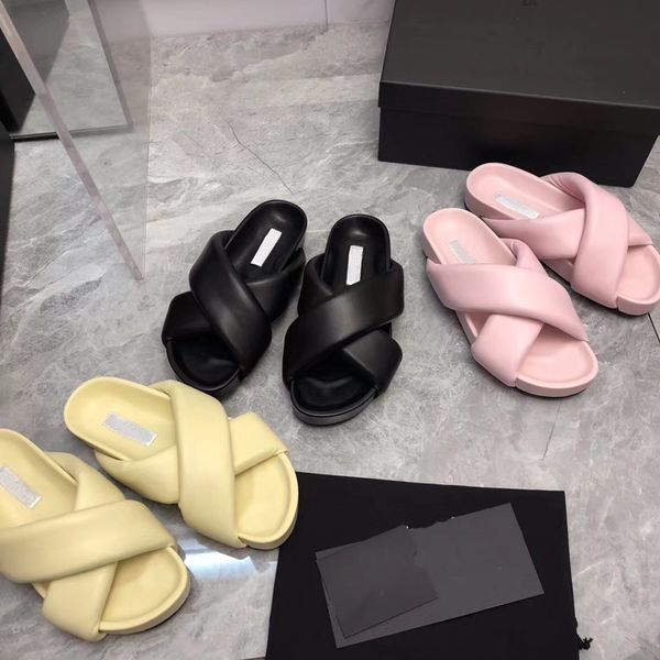 2023 designer luxury pure color breads leather slippers fashion womens black white pink slides beach sandal flat flip flops slide ladies san
2023 designer luxury pure color breads leather slippers fashion womens black white pink slides beach sandal flat flip flops slide ladies san